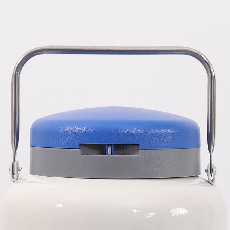 Tccryo Yds-10 Liquid Nitrogen Bottle Lightweight Large Caliber 125mm Freezer Rack Cryo Cell Storage Container for Sample Tracking
