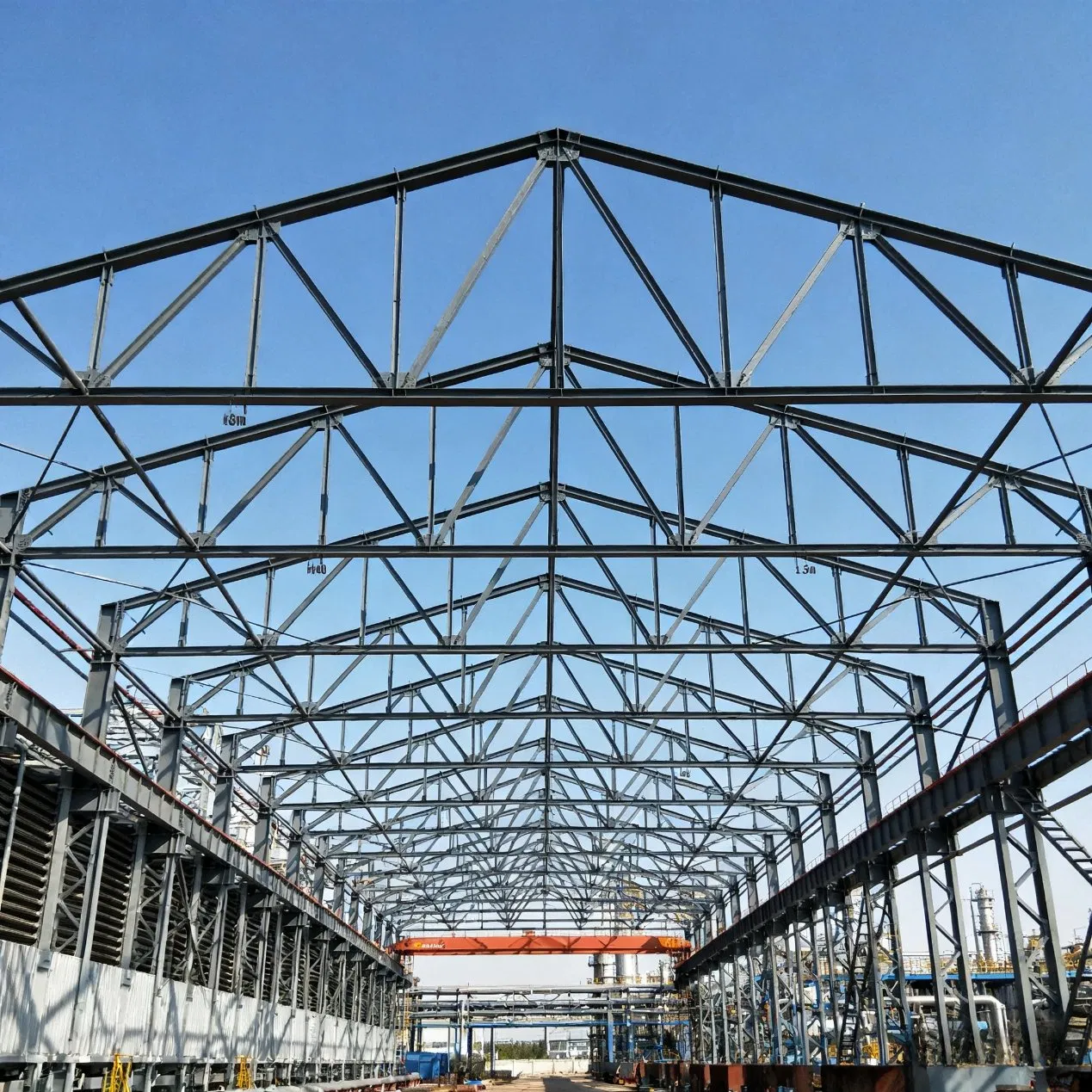 Welded Steel Space Frame with High-Strength Alloys Anti-UV Treatment CE Marked for Large-Span Canopies Airport Terminals