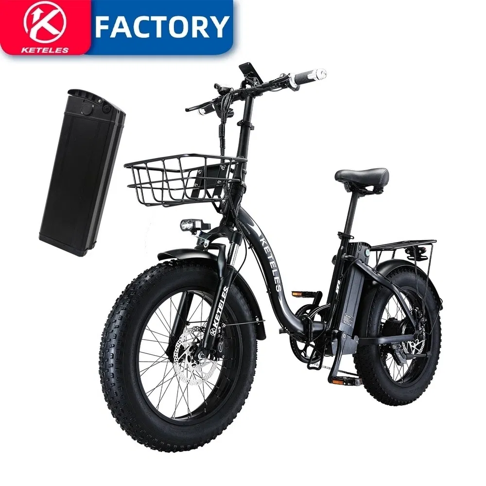 Fast Kf9 Single-Motor 350W Folding Fat Tire Electric Bicycle for City Alleys