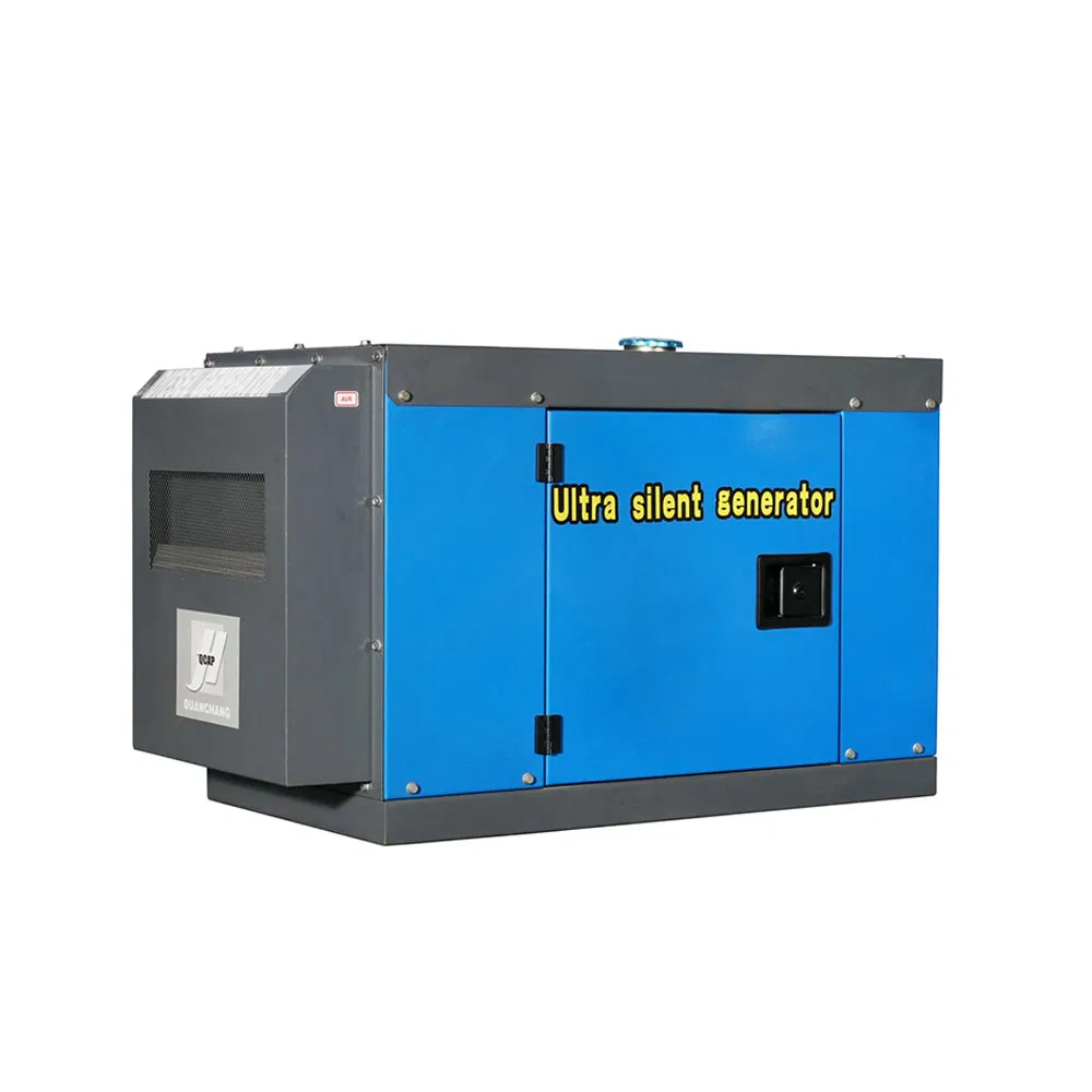 Portable 10kVA Electric Start Single /Three Phase Air-Cooled Silent Diesel Generator