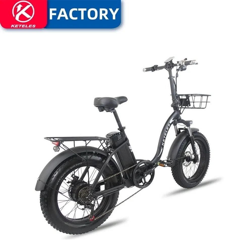 Fast Kf9 Single-Motor 350W Folding Fat Tire Electric Bicycle for City Alleys
