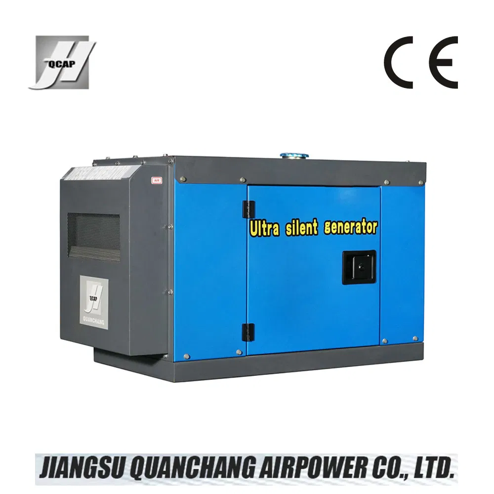 Portable 10kVA Electric Start Single /Three Phase Air-Cooled Silent Diesel Generator