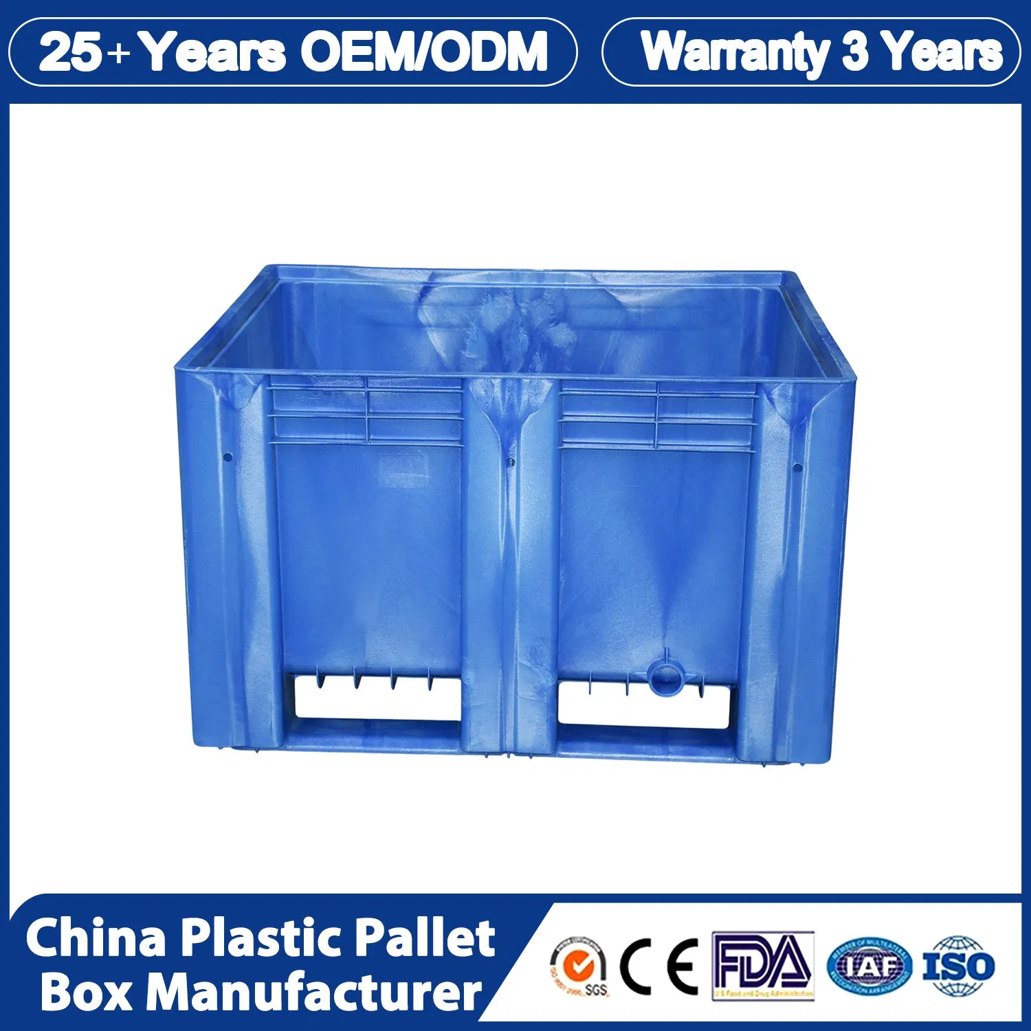 Automated Plastic Pallet Container for Fruit Picking and Handling with Seamless Integration and RFID Tracking Technology Smart Farming Solution