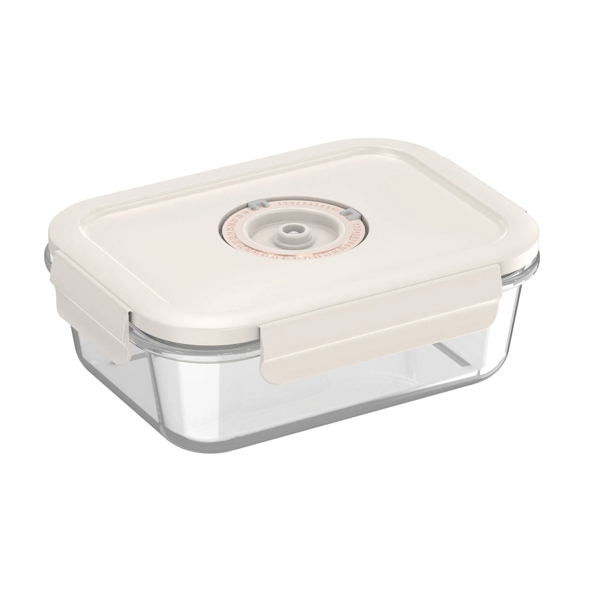 Reshness-Tracking Vacuum Sealed Container Date Dial Oven-to-Fridge Glass Storage Airtight BPA Free Kitchen Food Storage