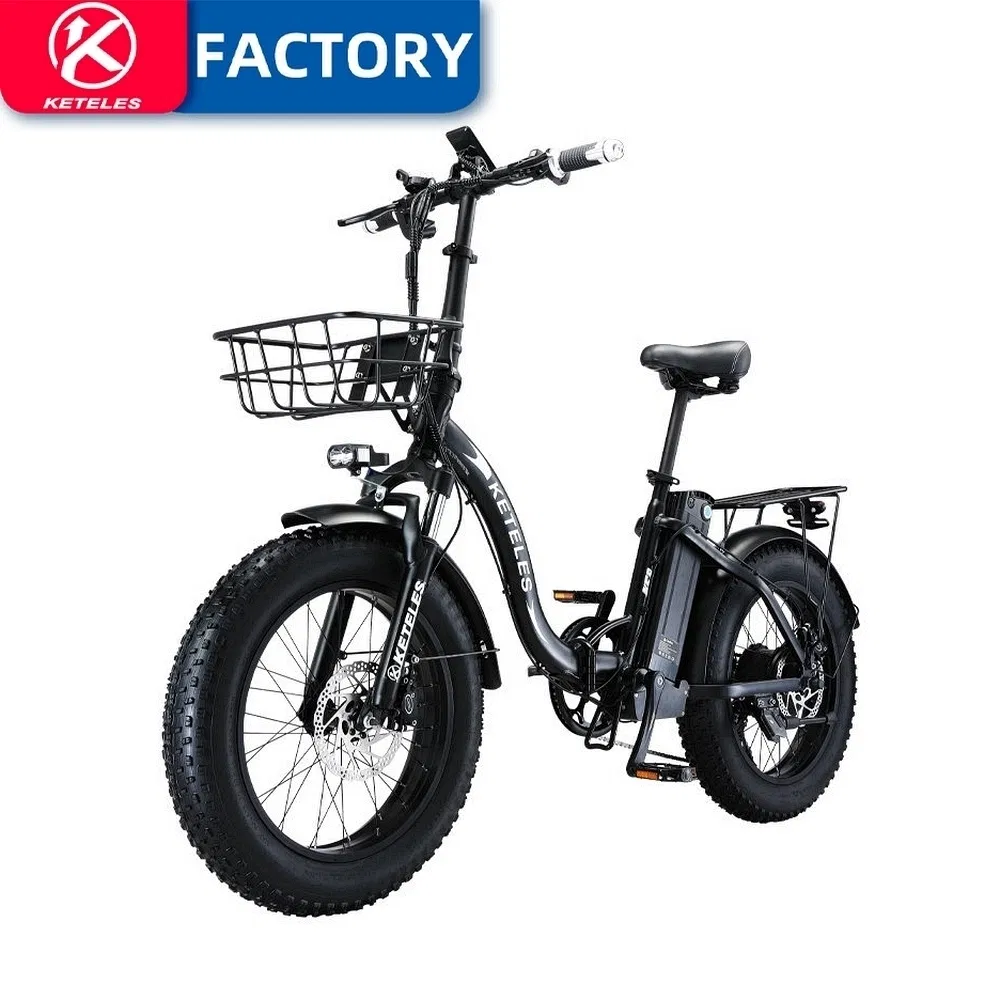 Fast Kf9 Single-Motor 350W Folding Fat Tire Electric Bicycle for City Alleys