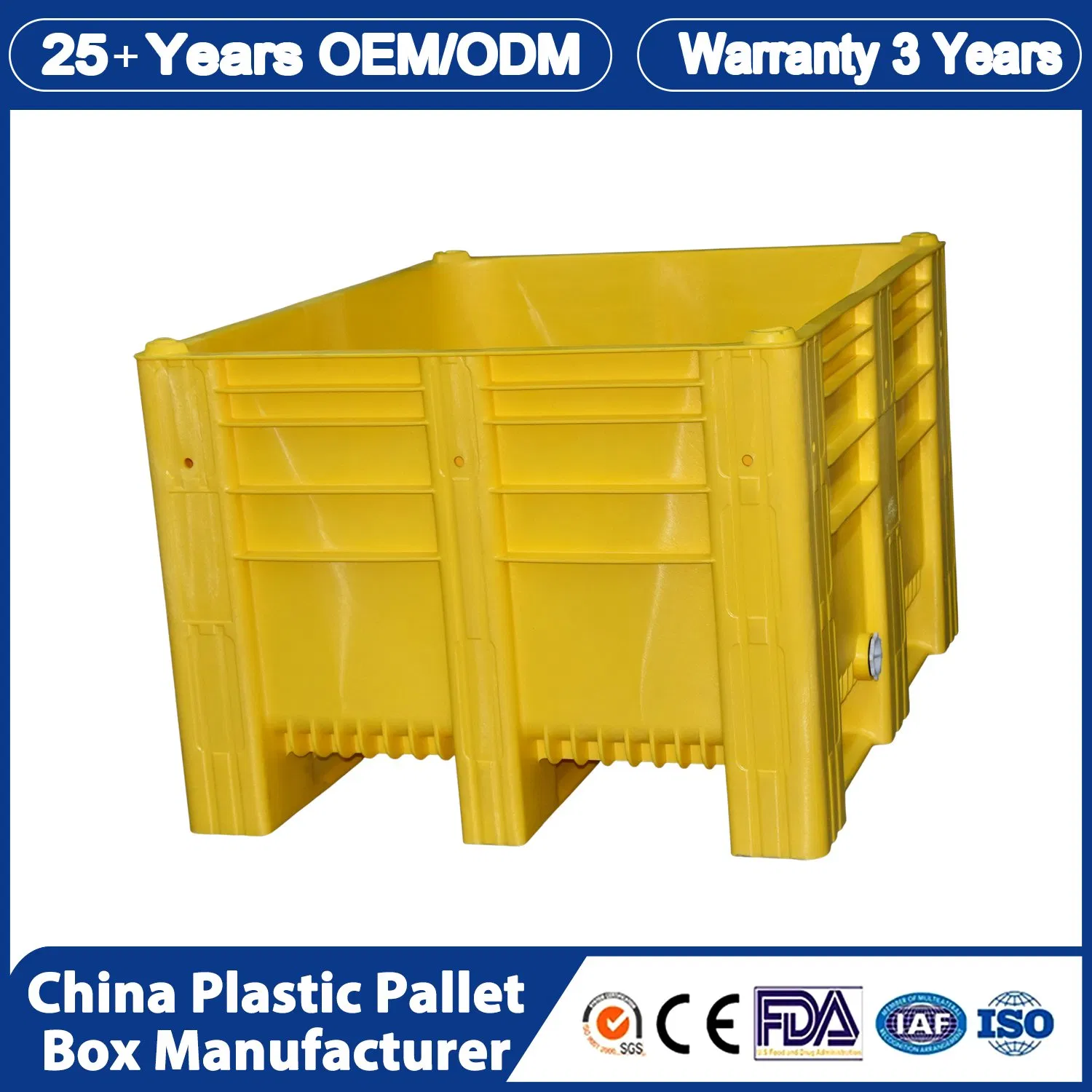 Customizable Size Pallet Container 1200X1000X1140mm for Agricultural Technology with GPS Tracking System and Food Grade Material Safe for Food Storage