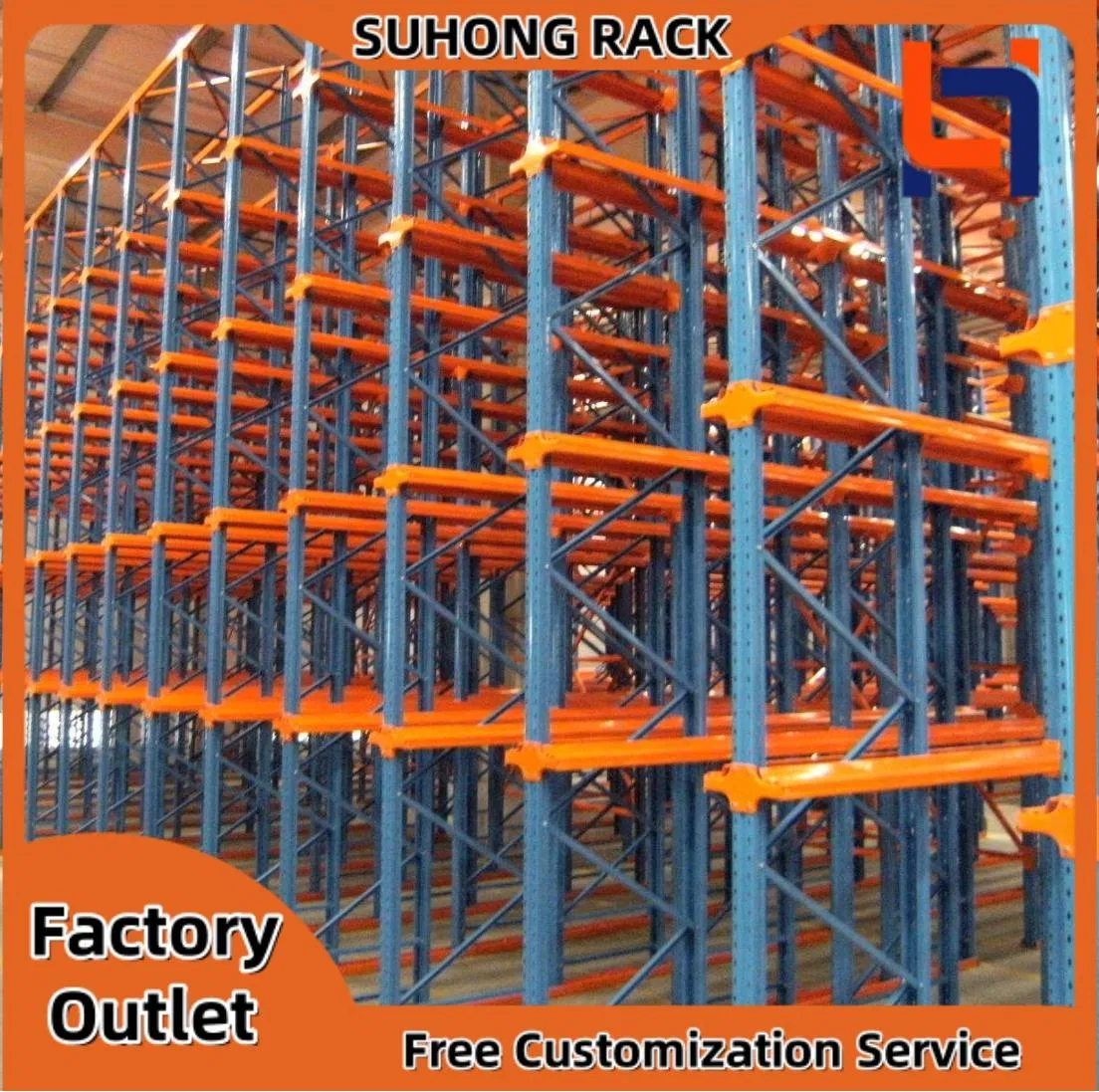 China Manufacturer Low Price Adjustable Supply Chain Automated Warehouse Rack Drive in Racking System