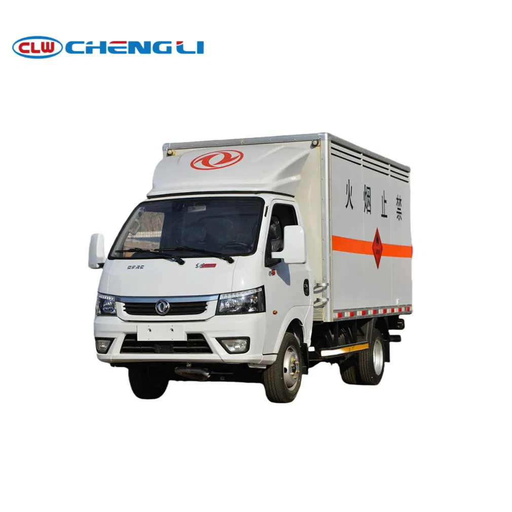 Durable Box Type Dangerous Goods Transport Vehicle Cargo Van for Flammables