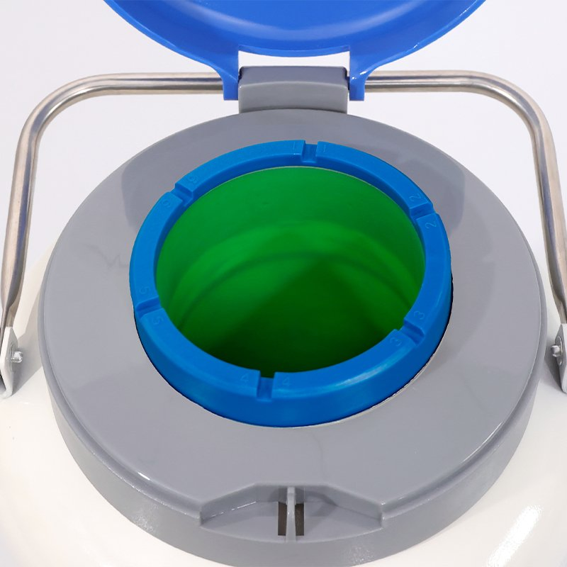 Tccryo Yds-10 Liquid Nitrogen Bottle Lightweight Large Caliber 125mm Freezer Rack Cryo Cell Storage Container for Sample Tracking