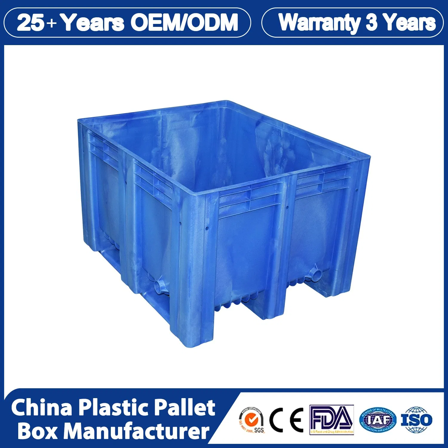 Automated Plastic Pallet Container for Fruit Picking and Handling with Seamless Integration and RFID Tracking Technology Smart Farming Solution