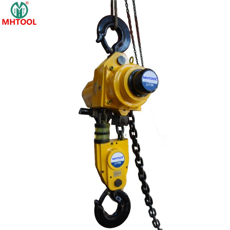50ton Hook Suspended Pneumatic Air Chain Hoist for Complex and Dangerous Environment.