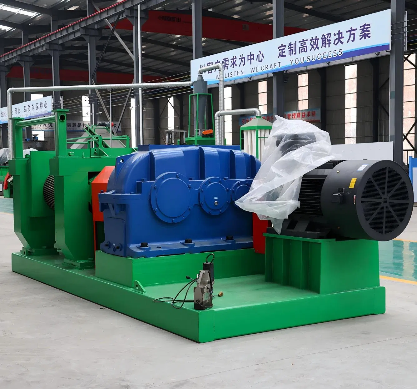 Full Automatic Waste Tire Crushing Machine for Making Rubber Crumb to Rubber Powder Manufactures Plant Tyre Recycling Production Line Use