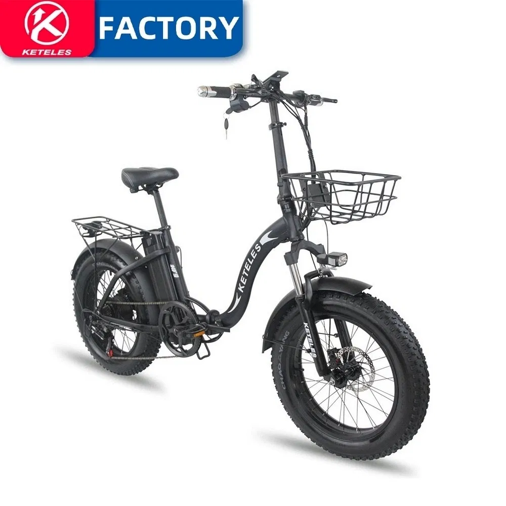 Fast Kf9 Single-Motor 350W Folding Fat Tire Electric Bicycle for City Alleys