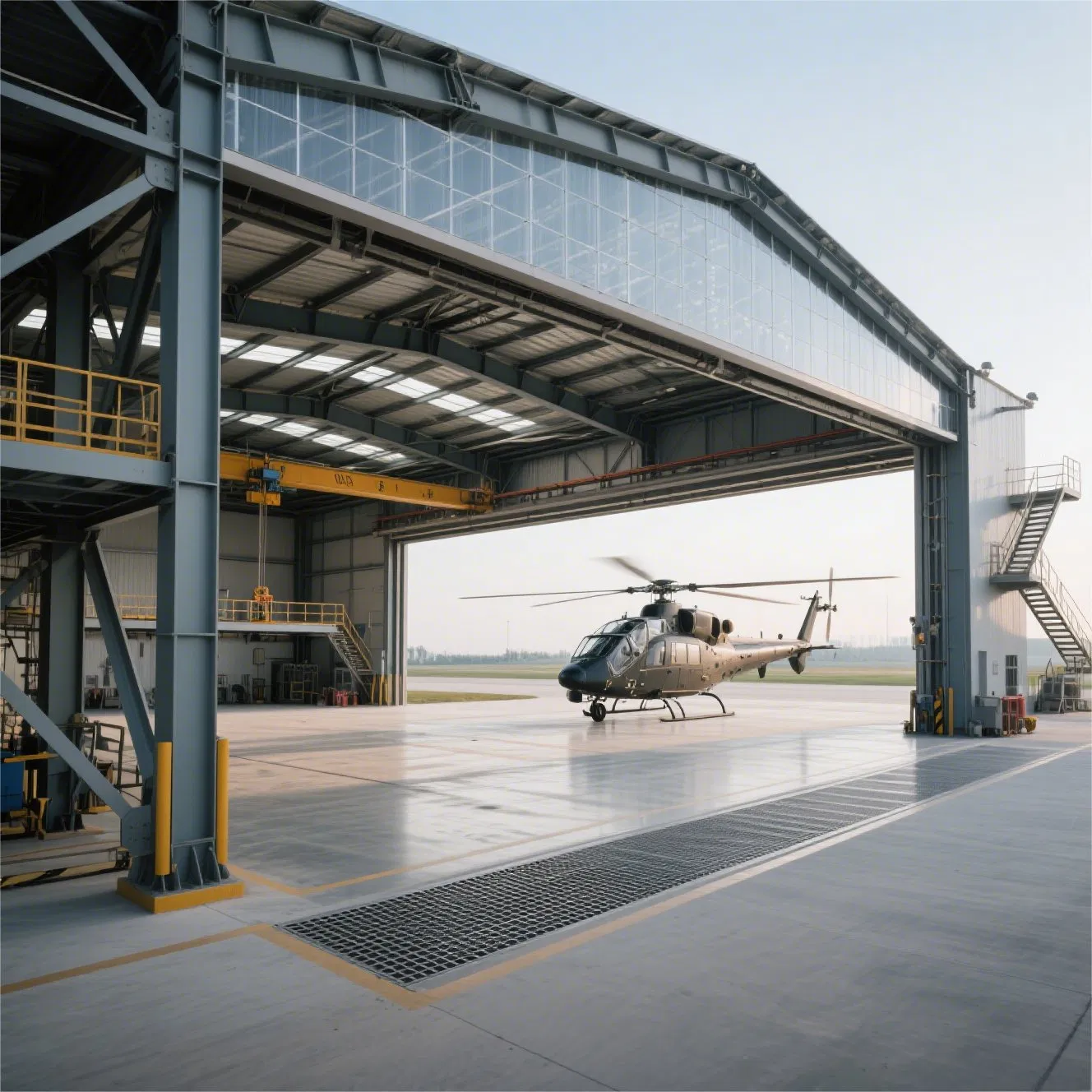 Steel Truss Hangar with High Load-Bearing Roof Anticorrosive ISO Certified for Cargo Plane Storage Aircraft Component Overhaul Workshops