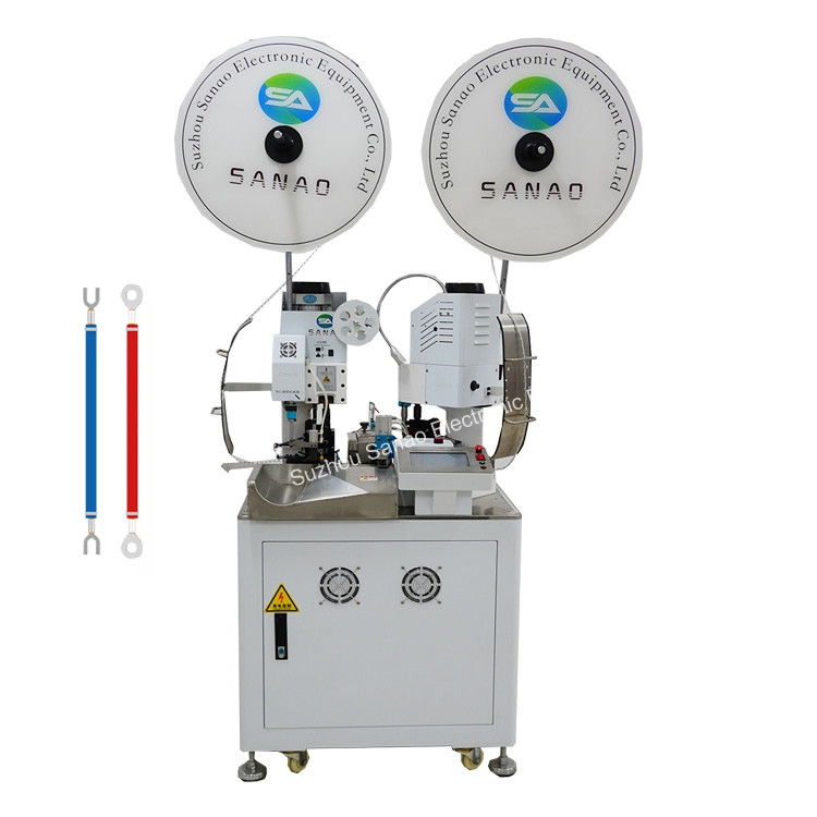 SA-St100 Factory Sell Full Automatic Wire Crimping Machine Cable Cutting and Stripping Terminal Crimp Equipment