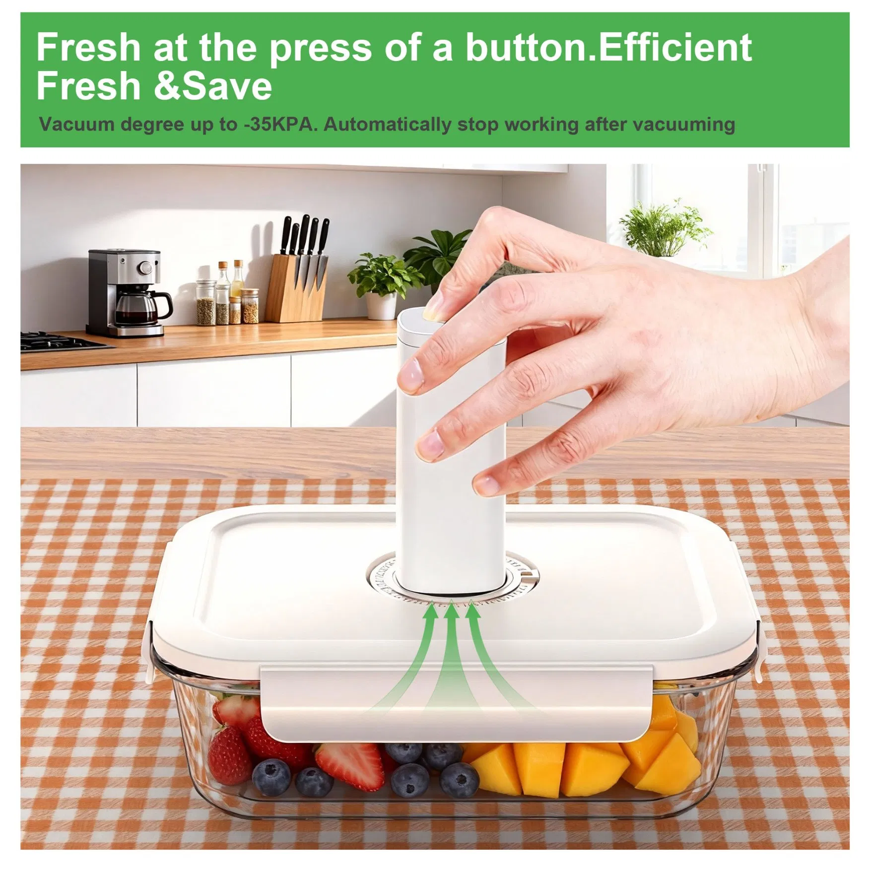 Reshness-Tracking Vacuum Sealed Container Date Dial Oven-to-Fridge Glass Storage Airtight BPA Free Kitchen Food Storage