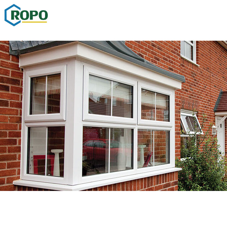 Australia Standard Casement Double Glass UPVC Bow and Bay Window in China