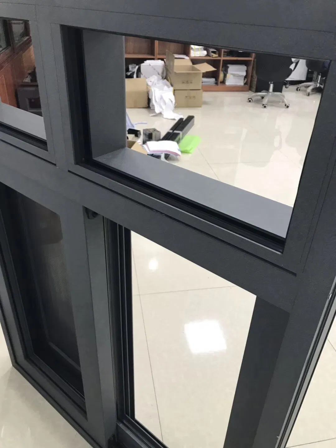 Factory Price House Aluminium UPVC PVC Metal American Hurricane Impact Grill Design Reflective Glass Double Glazed Triple Fixed Sliding Casement Aluminum Window