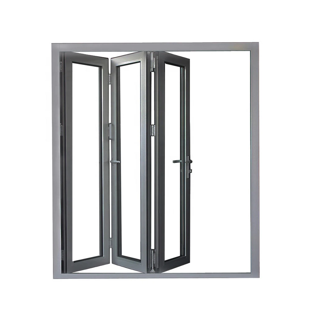 Good Quality Conch Profile White Modern Style UPVC Bi-Folding Window