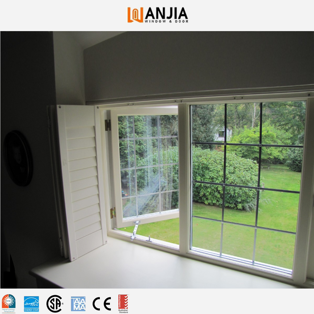 Best Selling UPVC Casement Double Glaze Window Thermal Break Hurricane Impact Windows PVC Window
