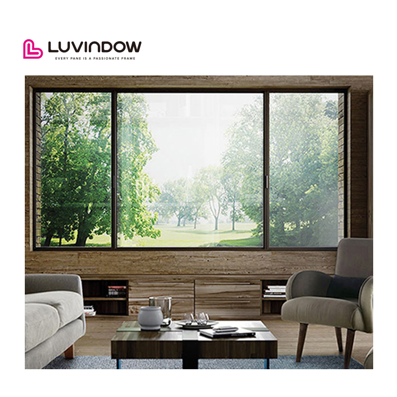 Luvindow Double Glazed 3 Tracks Garden 1.2x1.2 Sliding System windows Security Window Aluminium Sliding Window