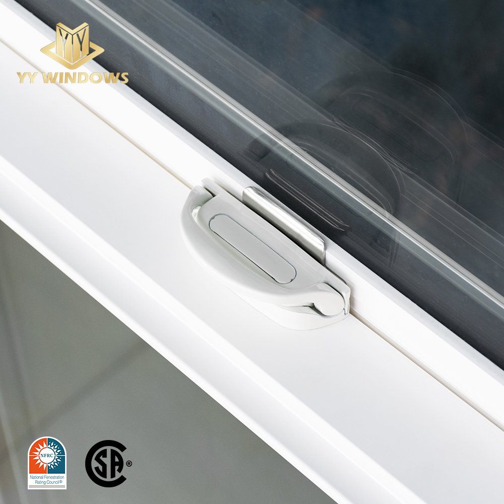 Factory Directly Supply High Airtightness Residential System Double Glazing Vinyl Upvc Pvc Single Hung windows