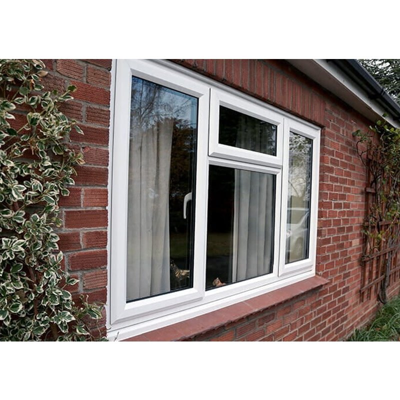 Modern Hurricane Impact Resistant Large View UPVC Fixed Glass Casement Windows