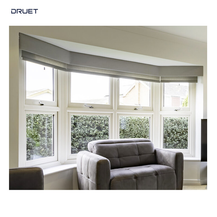 Hot Sale Residential UPVC Frame Double Glazed Cozy Bow and Bay Window