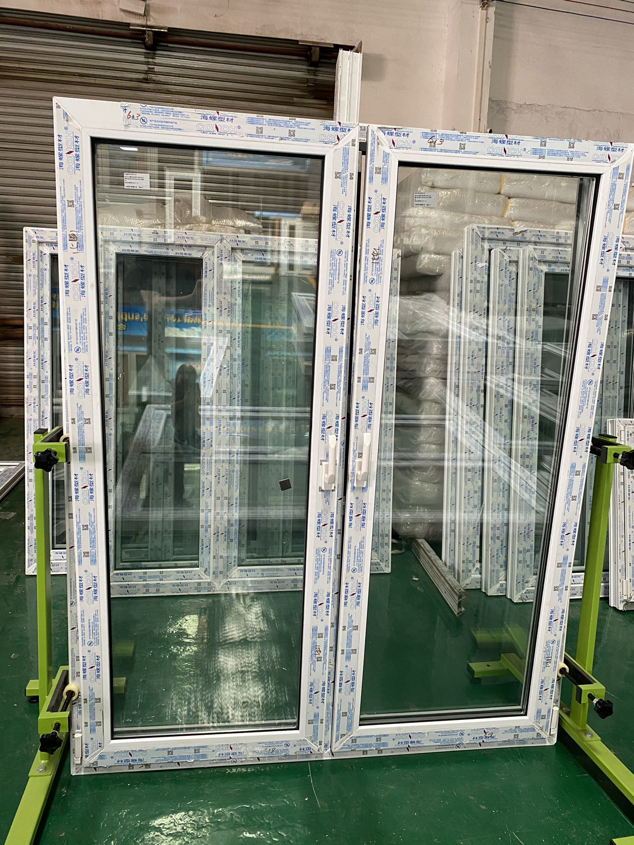 KIN LONG Hardware UPVC Tilt Turn Window European Modern Design Style Fiberglass Screen for Hotels Folding Swing