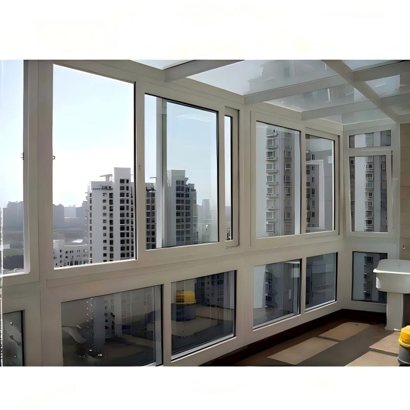 UPVC Vinyl Casement Energy Saving Tempered Glass Casement Windows Custom Size Options