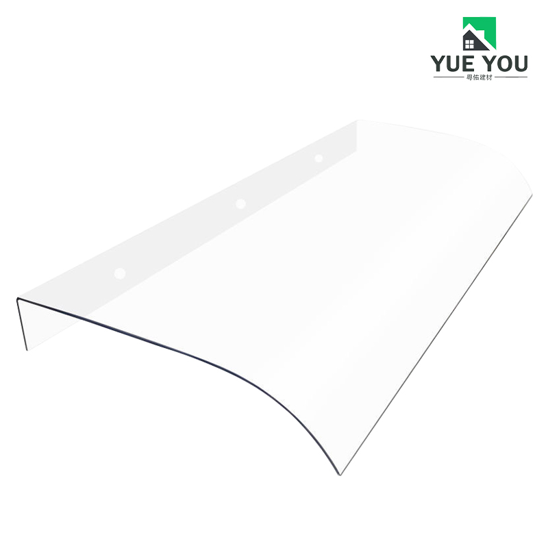 Modern YUEYOU Polycarbonate Roofing Sheet 3.5mm Durable Rainproof Outdoor Transparent Canopy Bracket Awning 5 Year Warranty
