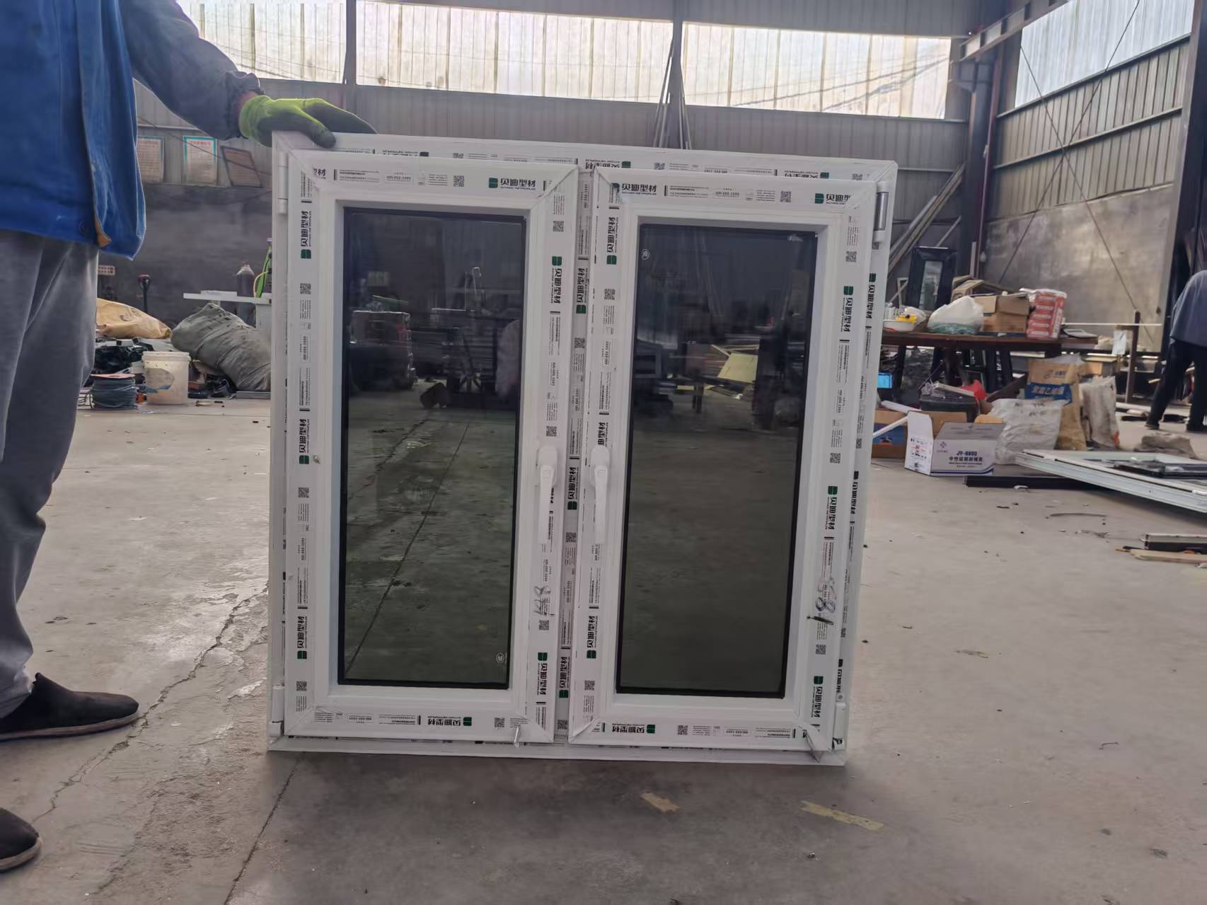 European Standard Hurricane Impact UPVC Tilt and Turn windows with Tinted Glass for Bahamas House