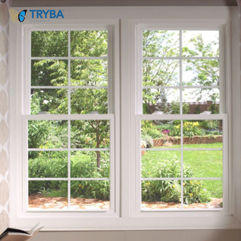 American Standard Double Glazed Low U-Value Vinyl Single Hung Windows For Residential Homes