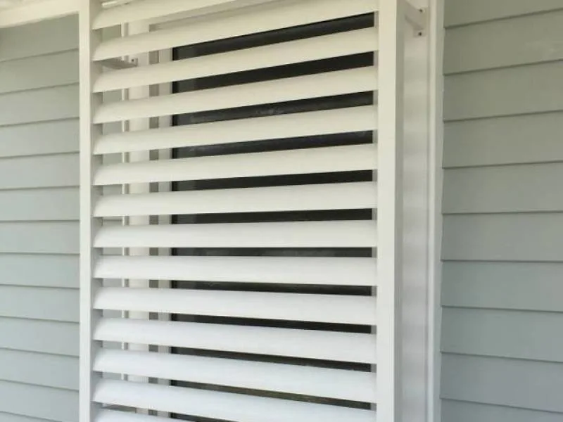 Economic White UPVC Shutter Window Adjust The Light Louvre Window