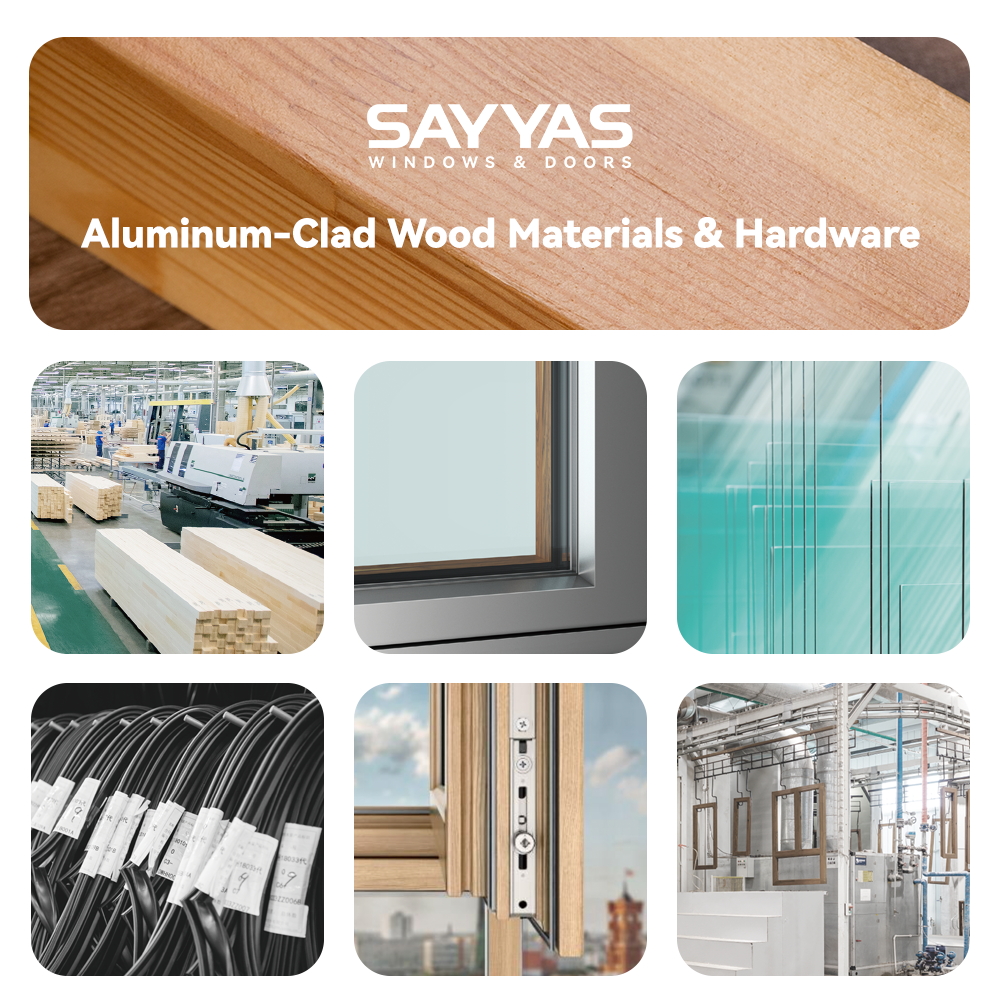 Sayyas Windows P120 Modern European High Performance Energy Saving Tilt Turn Window For Kitchen 5 Year Warranty Wood Material