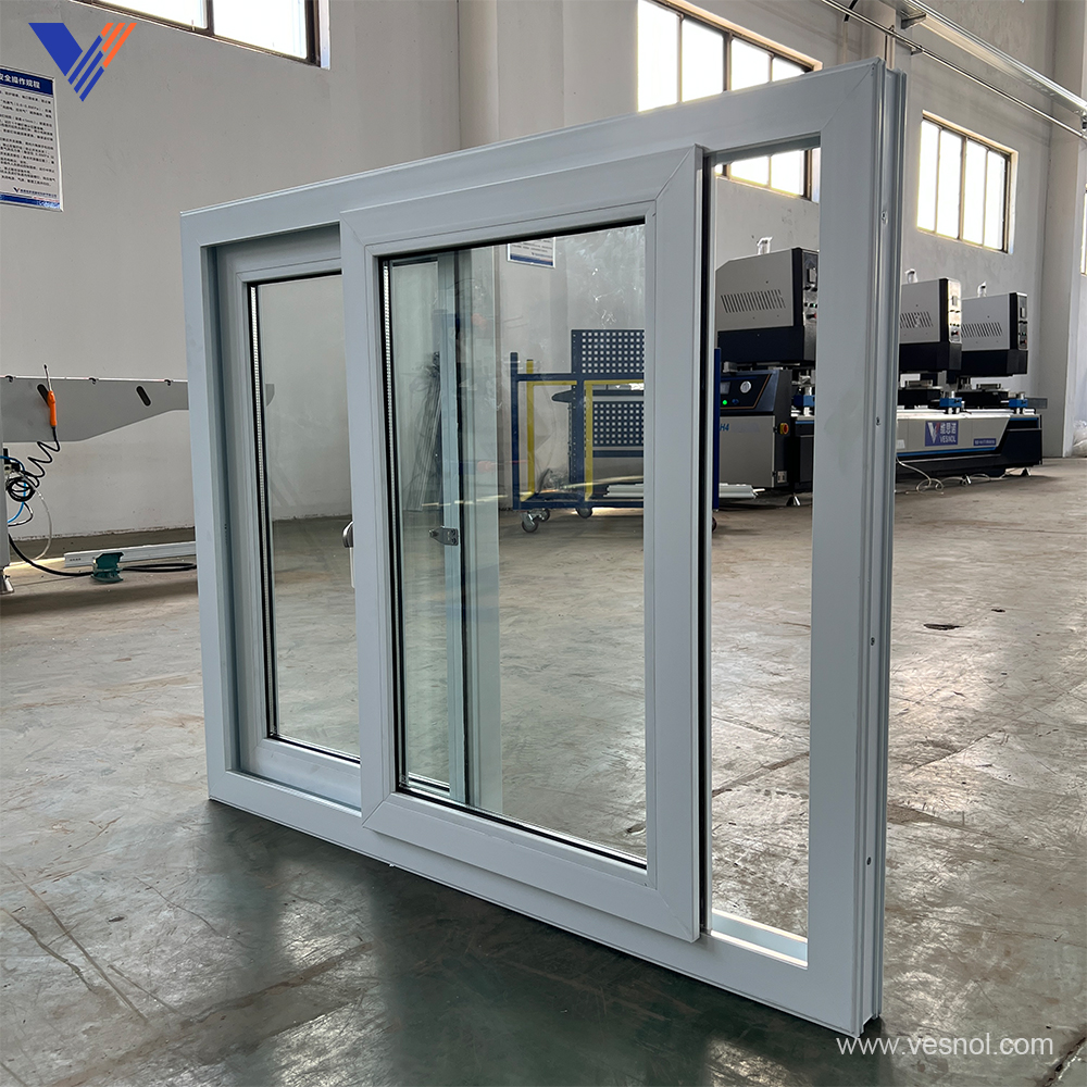 60 Series UPVC Modern Sliding Windows Soundproof Energy Efficient Durable for Residential Buildings Home Renovations