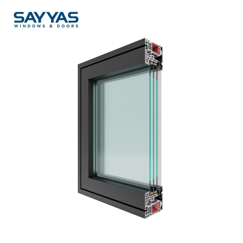 Residential Replacing Modern Kitchen Bathroom Soundproof Glass Windows 5G Aluminum Clad UPVC Window Only Opening Sashes 5 Year