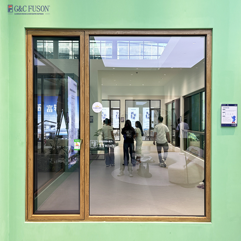 For Fuson American Black &amp; White Vinyl Double Hung Windows Manufacturer UPVC With Folding Screen Louver Curtains