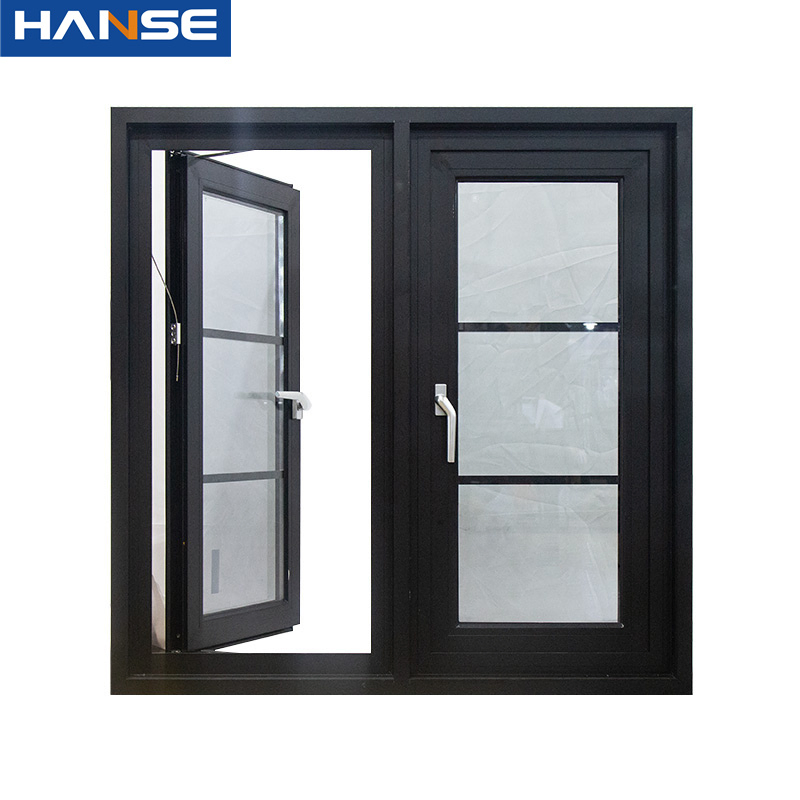 Aluminum UPVC Plastic Folding Casement Windows Horizontal Beauty Windows Factory Aluminum Profile Window Customization