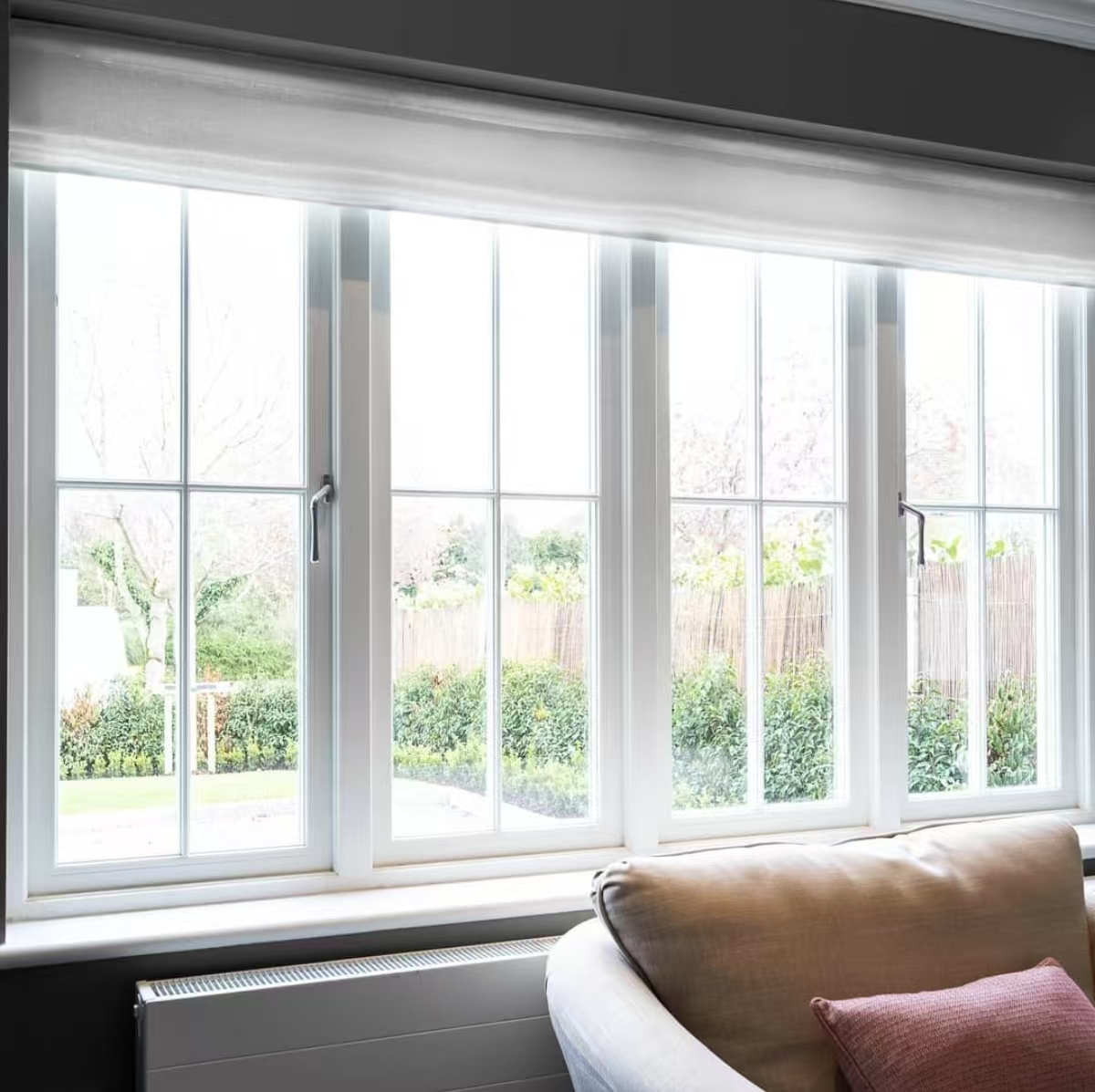 Energy Efficient UPVC Casement Window Double Glazed Weather Seal EcoSave Model Vinyl Windows