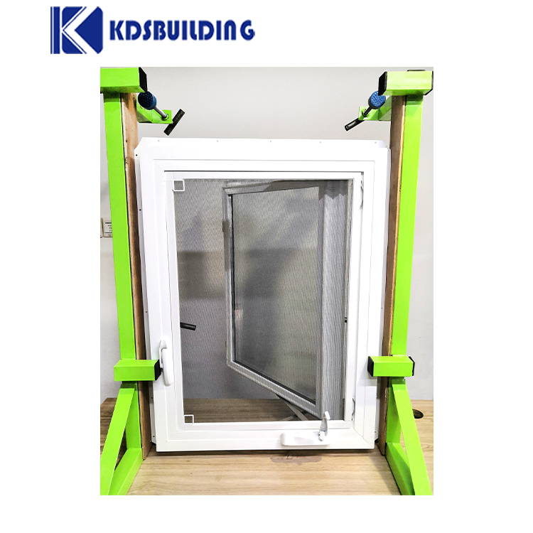 Kdsbuilding American America Plastic PVC UPVC Vinyl USA Swing Operator Open Custom Hand Crank Casement Windows with Fly Screen