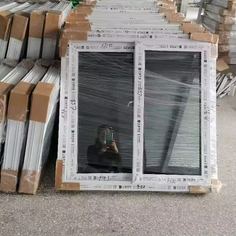Factory Direct Sale UPVC Plastic Sliding Windows Hurricane Impact Laminated Glass Windproof Waterproof Thermal Insulated Hotel