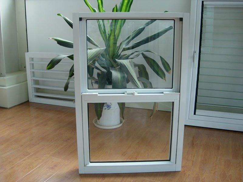 Single Glass Double Glass Single Hung/Double Hung Vinyl UPVC Window