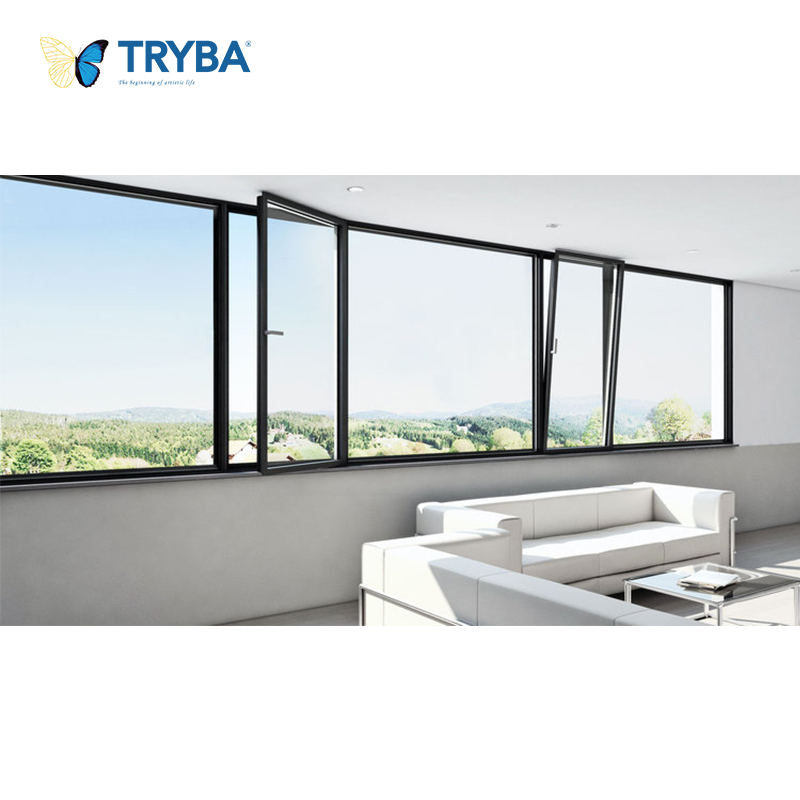 NFRC Standard Energy Efficient Triple Glazed 0.8w German Hardware UPVC Tilt And Turn Windows For Passive House