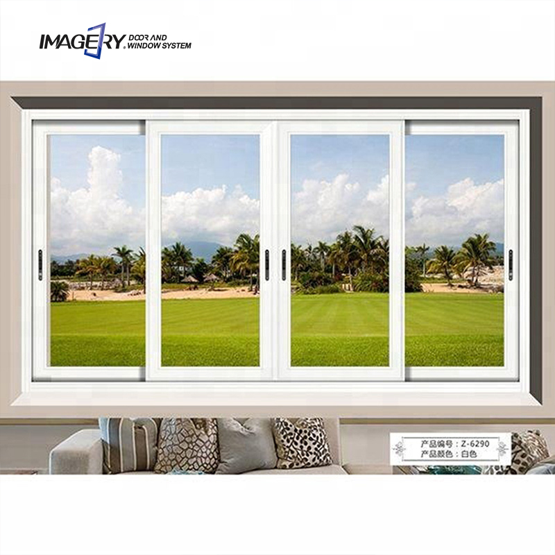 Home Security Hurricane Impact Proof House Double Glazed Pvc Upvc windows and Doors Frame Glass Plastic Upvc Pvc Sliding Window