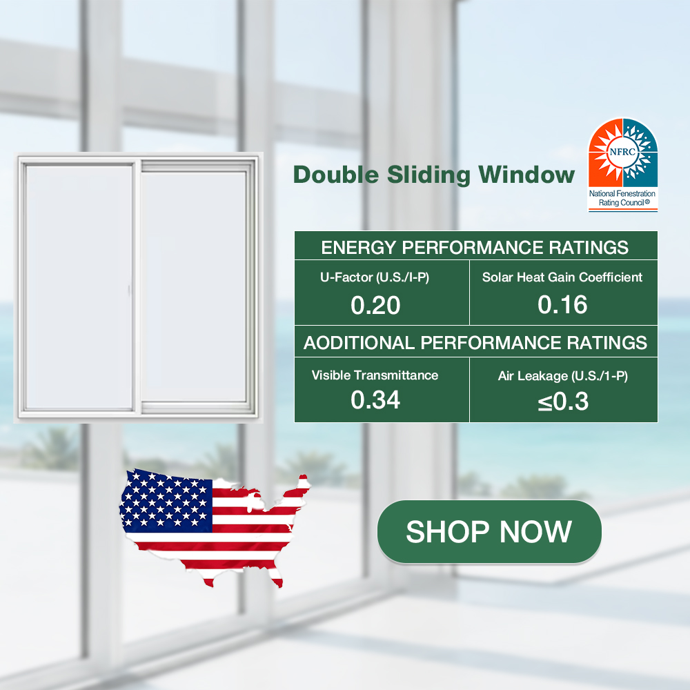 High Performance Black Casement NFRC UPVC PVC Window Vinyl Window for US Modern Projects by 5 Factories Sliding Window