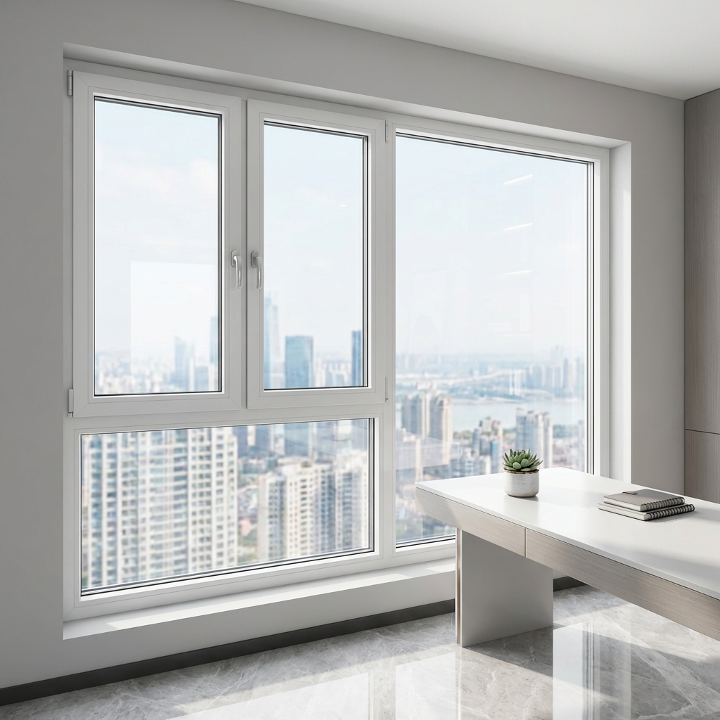 Heat Insulation UPVC Windows and Doors Tilt and Turn Window PVC Window Frames PVC Casement Windows UPVC Casement Windows
