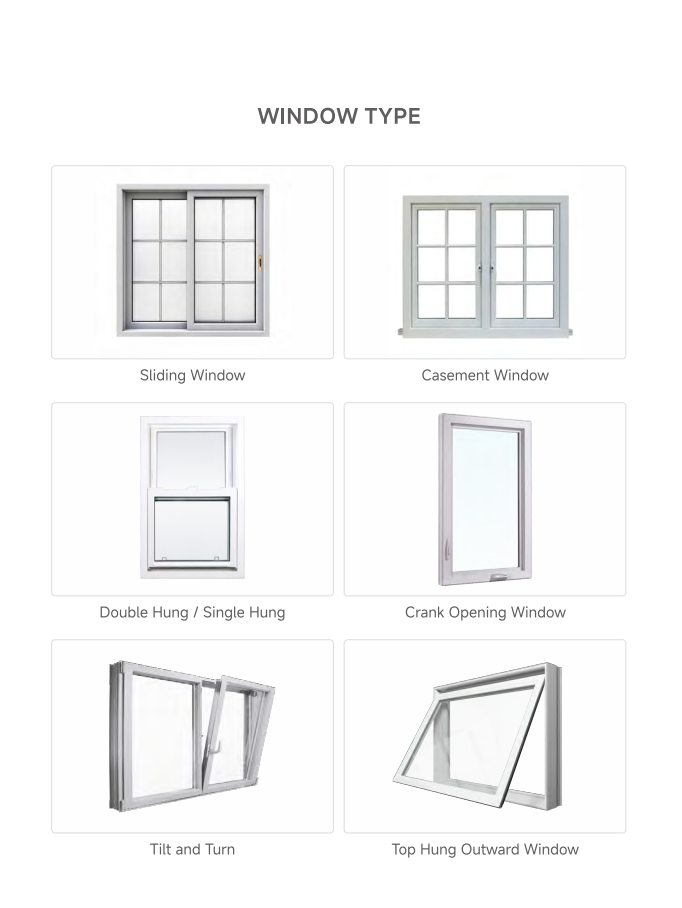 Modern Design Hot Sale Vinyl Double Glazed Glass Top Hung Window Soundproof Bathroom UPVC PVC Outward Opening Apartment Hotel