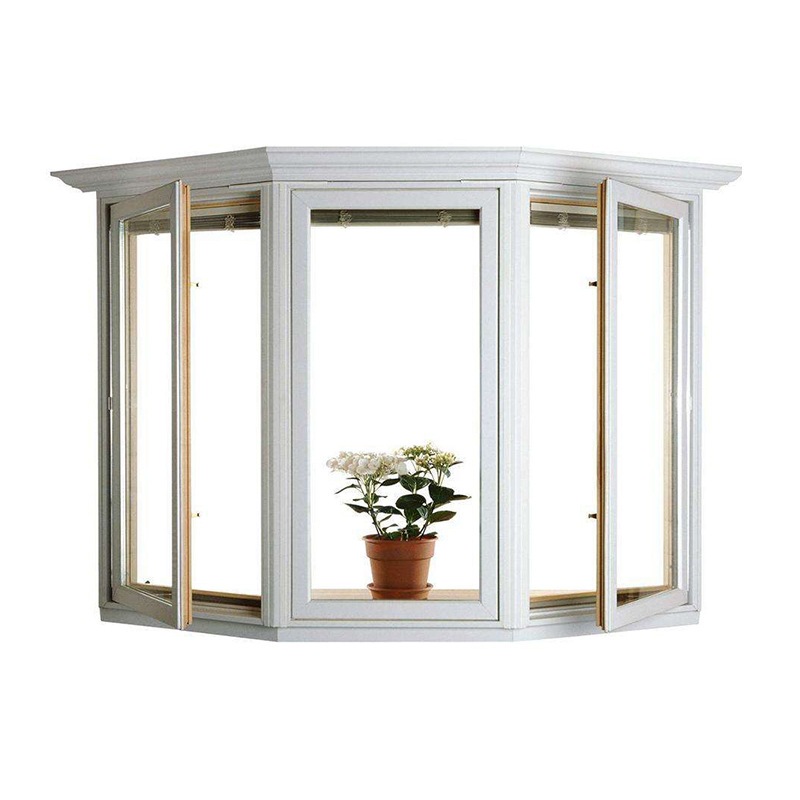 Modern Design Casement PVC Bay Windows Double Glazed UPVC PVC Casement Bay Windows With Mosquito Net