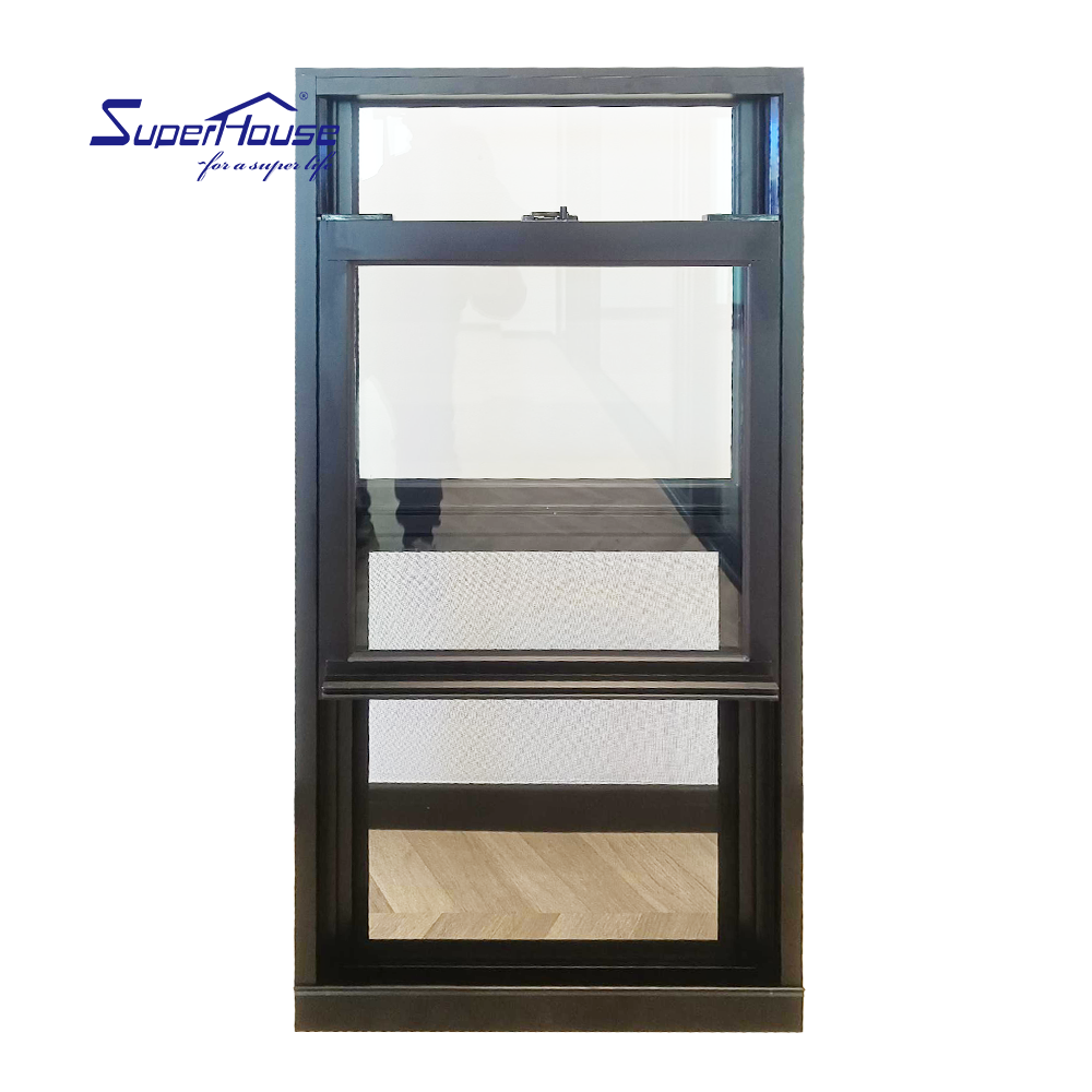 Custom Size NFRC NOA FPA AS2047 Certificated House Vinyl Double Hung Window With Double Glazed